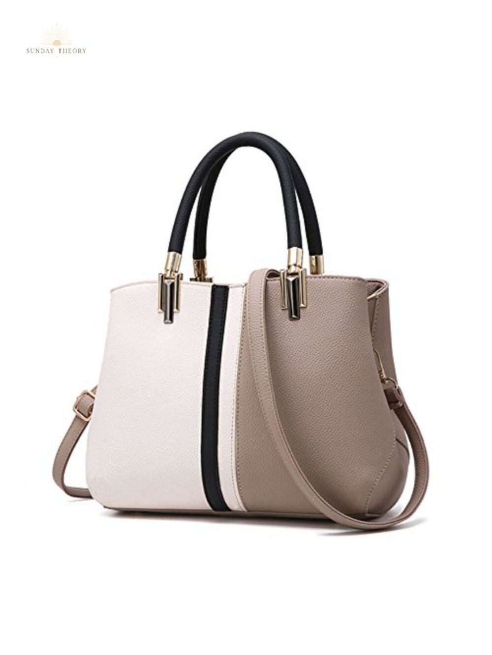 PU Leather Satchel Top Handle Handbag for Women